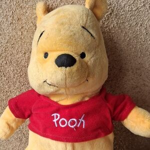 Disney Pooh Bear Plush - Yellow and Red